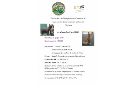 Concours amical 3D - 02 avril 2023
